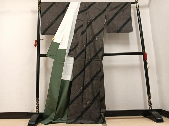 平和屋着物●本場大島紬　カタス7マルキ　総絣　ロング丈　正絹　逸品　AABI8613ph