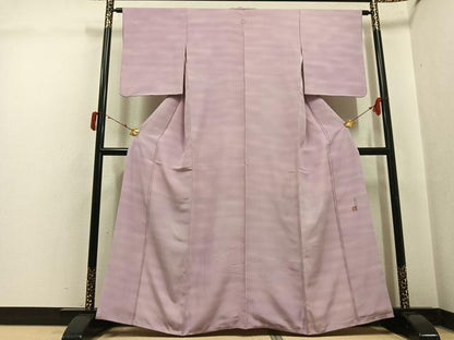 平和屋着物▼虹色創家　本郷大田子　小紋　大田子染　霞文　大丸扱い　正絹　逸品　AABI8620ph