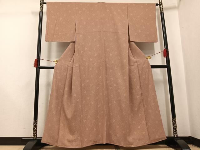 平和屋着物●江戸小紋 クローバー 染の近江 正絹 逸品 AABI8623ph