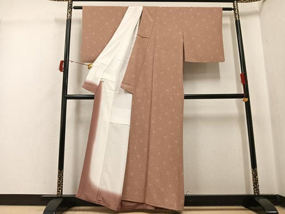 平和屋着物●江戸小紋 クローバー 染の近江 正絹 逸品 AABI8623ph