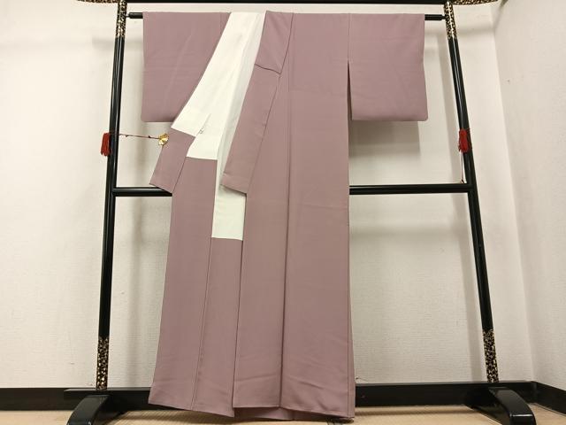 平和屋着物●本草木染作家 瑞鳳 色無地 鴇浅葱色 正絹 逸品 AABI8628ph