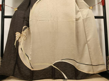 平和屋着物●訪問着 駒刺繍 結び紐文 金彩 金通し地 正絹 逸品 AABI8629ph