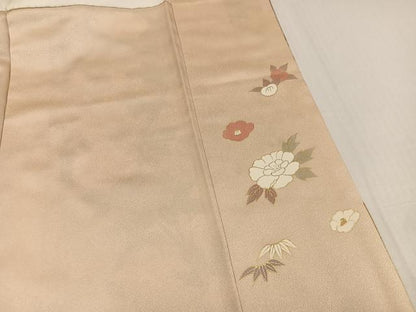 平和屋着物●訪問着　草花文　金彩　正絹　逸品　AABI8633ph