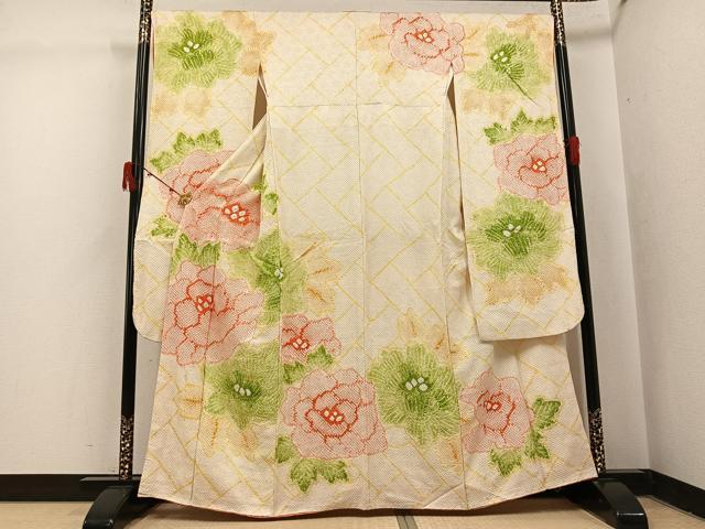 平和屋着物●豪華振袖 総絞り 花尽くし 正絹 逸品 AABI8634ph