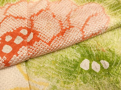 平和屋着物●豪華振袖 総絞り 花尽くし 正絹 逸品 AABI8634ph