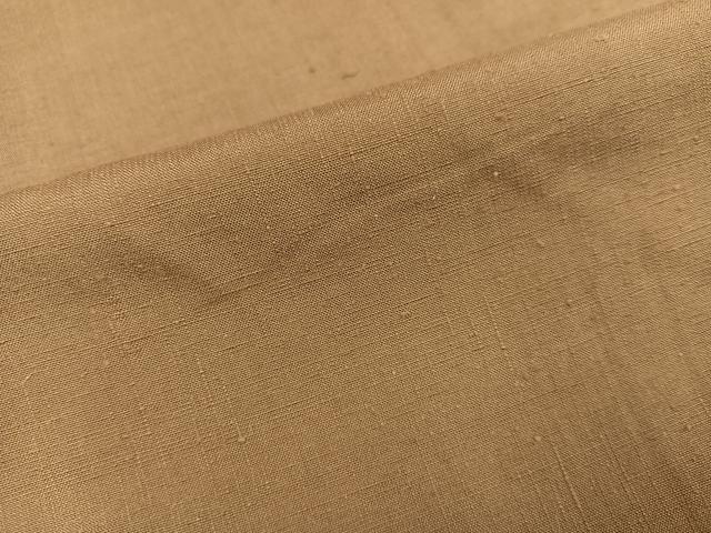 平和屋着物●本場結城紬 重要無形文化財 色無地 朽葉色 正絹 逸品 AABI8639ph
