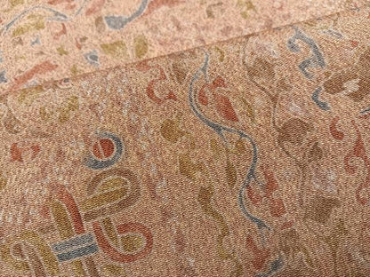 平和屋着物●上質な小紋　幾何学文様　鬼しぼ縮緬　正絹　逸品　AABI8640ph