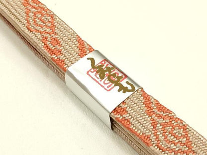 平和屋本店●和装小物　帯締め・帯揚げセット　高麗組 綾出し　刺繍　金糸　暈し染め　正絹　逸品　未使用　AABI8647ay