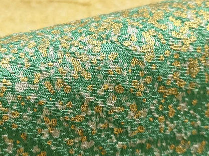 平和屋本店●和装小物　帯締め・帯揚げセット　平組　暈し　たたき染め　金糸　金彩　正絹　逸品　未使用　AABI8649ay