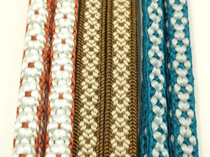 平和屋着物●和装小物　上質な帯締め3本セット　小桜組　正絹　逸品　AABI8659ay