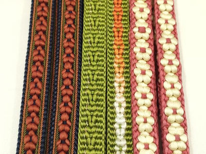 平和屋着物●和装小物　上質な帯締め3本セット　小桜組　暈し　正絹　逸品　AABI8660ay
