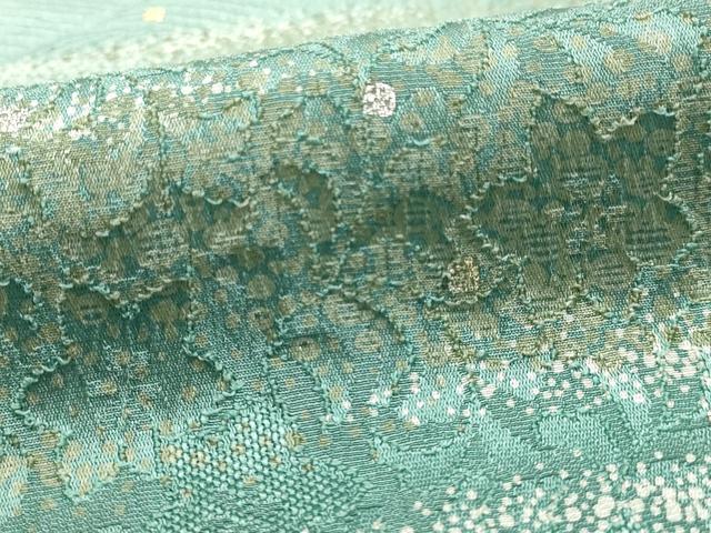 平和屋本店●和装小物　帯締め・帯揚げセット　笹浪組　霞文　金糸　金彩　暈し染め　正絹　逸品　未使用　AABI8673ay