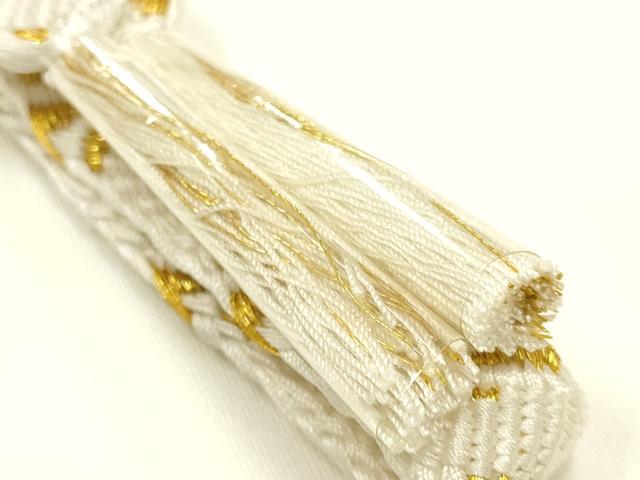 平和屋本店●和装小物　帯締め・帯揚げセット　礼装用　唐組　絞り　梅松文　金糸　金彩　亀房付き　逸品　未使用　AABI8679ay