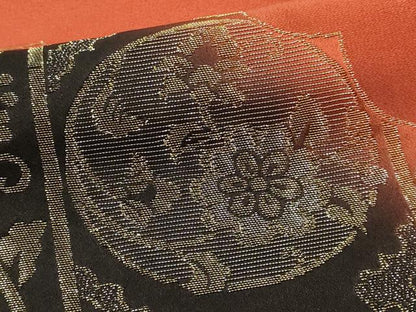 平和屋本店●和装小物　帯締め・帯揚げセット　高麗組 綾出し　吉祥文　金銀糸　暈し染め　正絹　逸品　未使用　AABI8688ay