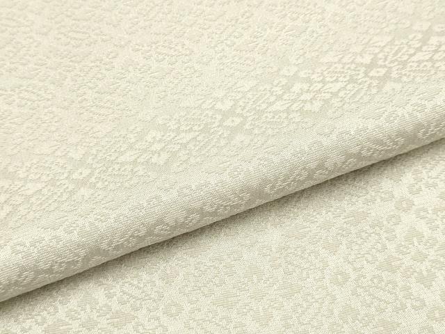平和屋本店●和装小物　帯締め・帯揚げセット　平組　渡敬　花菱地紋　丹後ちりめん　三分金銀糸　正絹　逸品　未使用品あり　AABI8691ay