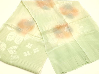 平和屋本店＊夏物 和装小物 帯締め・帯揚げセット レース組 絽 紫陽花 金糸 暈し染め 逸品 未使用 AABI8692ay