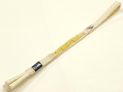 平和屋本店＊夏物 和装小物 帯締め・帯揚げセット レース組 絽 葡萄蔦草文 金糸 金彩 暈し 逸品 未使用品あり AABI8693ay
