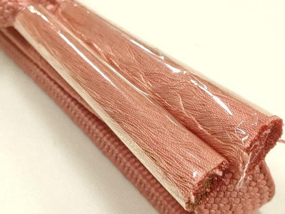 平和屋本店●和装小物　帯締め・帯揚げセット　高麗組 綾出し　草花文　金糸　金彩　暈し染め　正絹　逸品　未使用　AABI8696ay