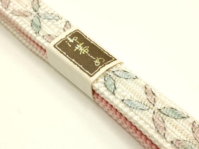 平和屋着物●和装小物　帯締め・帯揚げセット　手がき京友禅　平組　絞り　吉祥模様　正絹　逸品　未使用　AABI8698ay