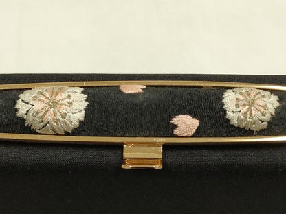 平和屋着物▼和装小物　和装バッグ　ハンドバッグ　刺繍　銀糸　逸品　AABI8721ay