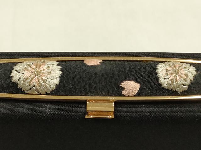 平和屋着物▼和装小物　和装バッグ　ハンドバッグ　刺繍　銀糸　逸品　AABI8721ay