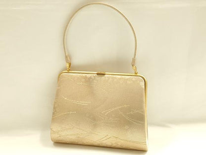 平和屋着物▼和装小物　和装バッグ　ハンドバッグ　松葉　引箔　逸品　AABI8725ay