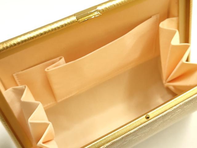 平和屋着物▼和装小物　和装バッグ　ハンドバッグ　松葉　引箔　逸品　AABI8725ay