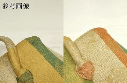 平和屋着物▼和装小物　和装バッグ　ハンドバッグ　利休バッグ　あらいそ　名物裂　逸品　AABI8727ay