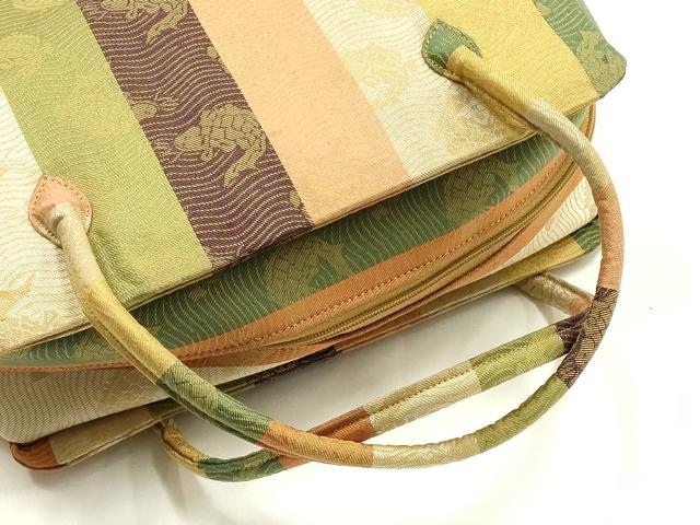 平和屋着物▼和装小物　和装バッグ　ハンドバッグ　利休バッグ　あらいそ　名物裂　逸品　AABI8727ay