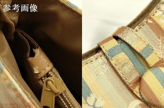 平和屋着物▼和装小物　和装バッグ　ハンドバッグ　トートバッグ　雪月花　金糸　逸品　AABI8728ay