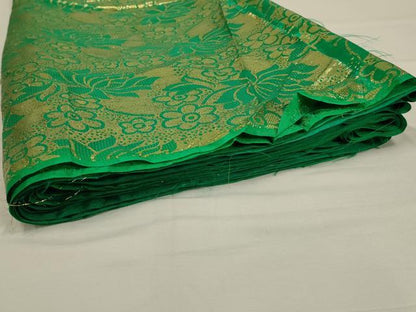 平和屋本店▼和装小物　金襴生地　草花文　ハンドメイド　リメイク　約2032cm×108cm　AABI8731ay