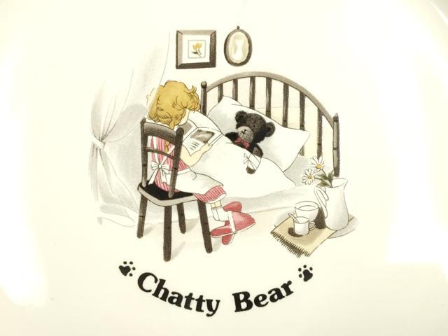 平和屋本店▼ケーキプレート＆フォークセット　5組　APIDES　Chatty Bear　約16cm　未使用　AABI8734ay