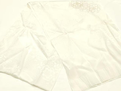 平和屋着物●和装小物　帯締め・帯揚げセット　礼装用　平組　切嵌花文　金糸　金銀彩　亀房付き　逸品　未使用　AABI8750ay