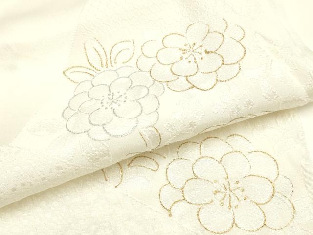 平和屋着物●和装小物　帯締め・帯揚げセット　礼装用　平組　切嵌花文　金糸　金銀彩　亀房付き　逸品　未使用　AABI8750ay