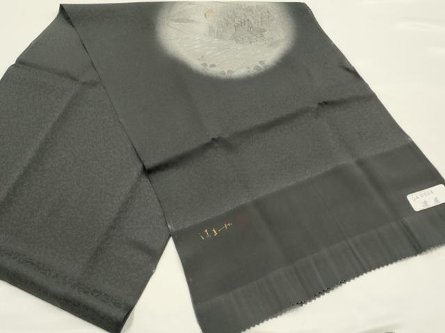 平和屋着物●和装小物　帯締め・帯揚げセット　振袖用　手描き　風景文　金糸　濱屋　逸品　未使用　AABI8751ay