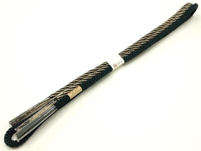 平和屋着物●和装小物　帯締め・帯揚げセット　振袖用　手描き　風景文　金糸　濱屋　逸品　未使用　AABI8751ay