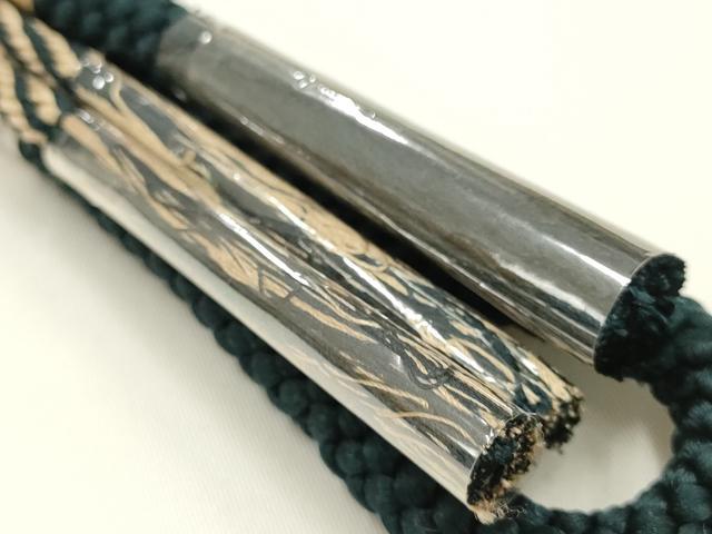 平和屋着物●和装小物　帯締め・帯揚げセット　振袖用　手描き　風景文　金糸　濱屋　逸品　未使用　AABI8751ay