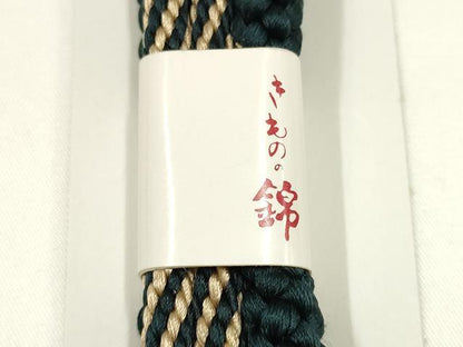 平和屋着物●和装小物　帯締め・帯揚げセット　振袖用　手描き　風景文　金糸　濱屋　逸品　未使用　AABI8751ay