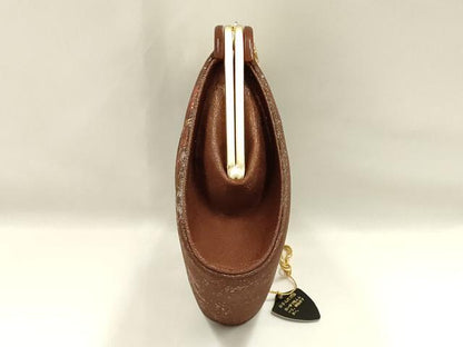 平和屋着物▼和装小物　和装バッグ　ハンドバッグ　クラッチバッグ　流水花蝶文　金糸　金彩　逸品　未使用　AABI8765ay