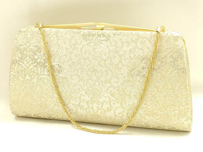 平和屋着物▼和装小物　和装バッグ　ハンドバッグ　クラッチバッグ　花唐草文　金銀糸　逸品　AABI8771ay
