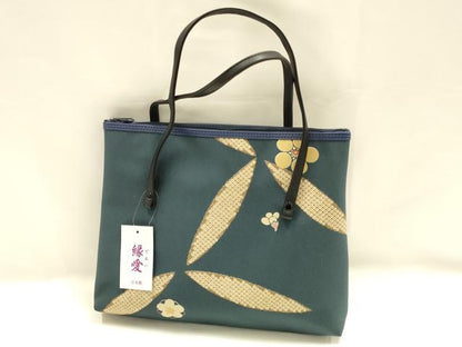 平和屋着物▼和装小物　和装バッグ　ハンドバッグ　トートバッグ　縁愛　花柄　梅　逸品　未使用　AABI8773ay
