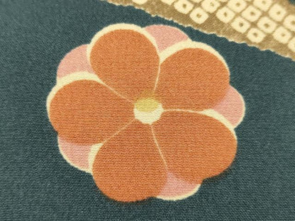 平和屋着物▼和装小物　和装バッグ　ハンドバッグ　トートバッグ　縁愛　花柄　梅　逸品　未使用　AABI8773ay