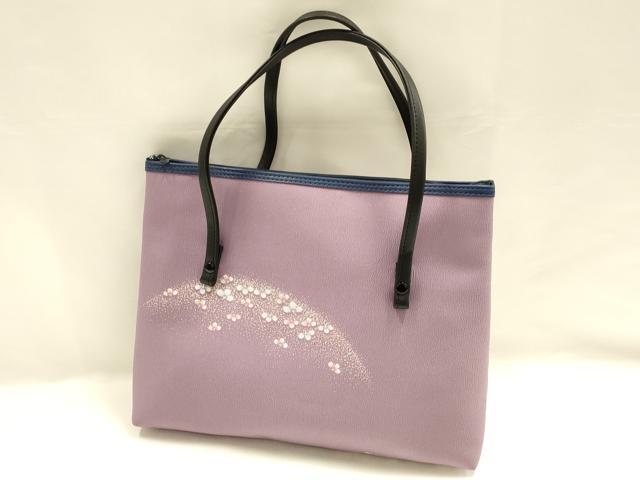 平和屋着物▼和装小物　和装バッグ　ハンドバッグ　トートバッグ　縁愛　花柄　逸品　未使用　AABI8774ay