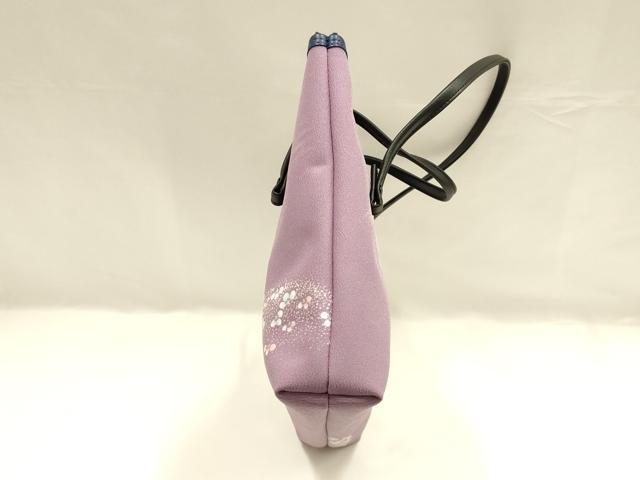 平和屋着物▼和装小物　和装バッグ　ハンドバッグ　トートバッグ　縁愛　花柄　逸品　未使用　AABI8774ay