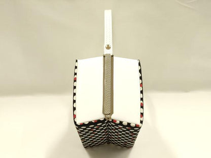 平和屋着物▼和装小物　和装バッグ　ハンドバッグ　丸文　ドット　逸品　AABI8777ay