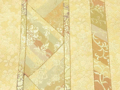 平和屋着物▼和装小物　和装バッグ　ハンドバッグ　トートバッグ　花柄　笹蔓　金糸　逸品　AABI8783ay