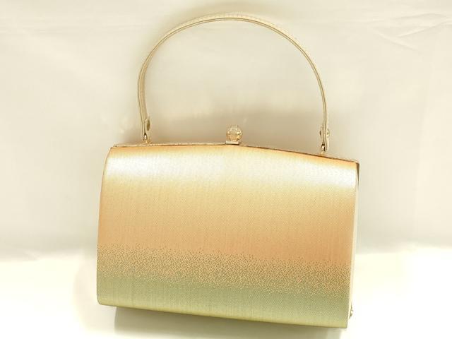 平和屋着物▼和装小物　和装バッグ　佐賀錦　ハンドバッグ　吉祥花文　金糸　逸品　AABI8785ay