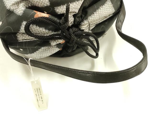 平和屋着物▼和装小物　和装バッグ　ハンドバッグ　巾着バッグ　四季彩香房　市松模様　舞花　逸品　AABI8787ay