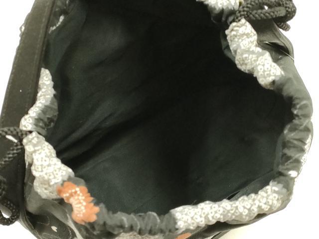 平和屋着物▼和装小物　和装バッグ　ハンドバッグ　巾着バッグ　四季彩香房　市松模様　舞花　逸品　AABI8787ay