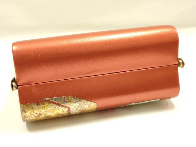 平和屋着物▼和装小物　和装バッグ　ハンドバッグ　幾何学模様　金銀彩　暈し　逸品　AABI8797ay